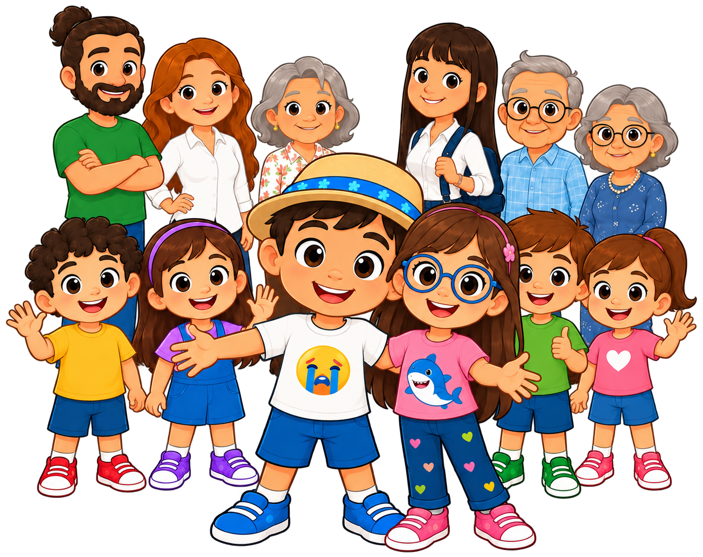 Andrés, Berta y su familia